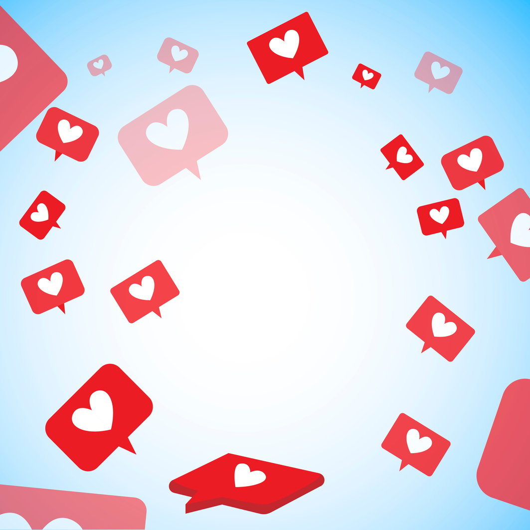 Floating Heart as Social Media Reaction